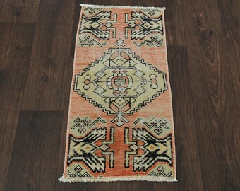 小さなラグ、1x3 ラグ、ヴィンテージ マット ラグ、1 x 3 フィート