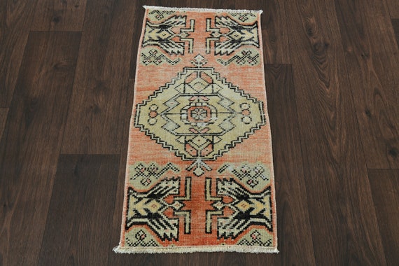 小さなラグ、1x3 ラグ、ヴィンテージ マット ラグ、1 x 3 フィート