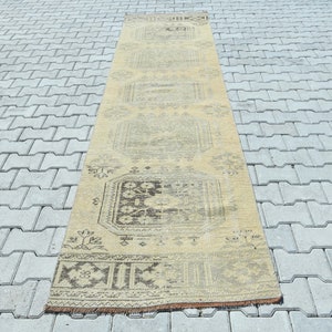Turkish Runner Rug,3x11 Runner Rug,Oushak Runner,3x11 Turkish Runner,Soft Runner Rug,Wool Runner Rug,Runner Rug,Kitchen Rug,3x11 Rug,M-564