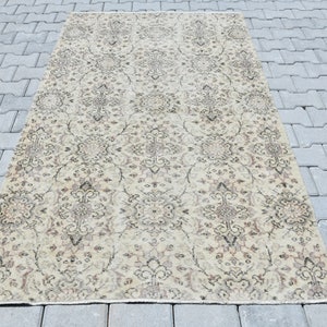 4x7,Living Room Rug,Bohemian Rug,4x7 Oushak Rug,Rug,4x7 Vintage Rug,4x7 Turkish Rug,Handmade Rug,Floor Rug,4x7 Area Rug,Antique Rug,S-1094