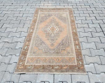 Dywan 3x6, Dywan Vintage 3x6, Dywan Turecki 3x6, Dywan Oushak 3x6, Dywan Do Sypialni 3x6, Dywan Anatolijski, Dywan Ręcznie Robiony, Dywan Neutralny, Dywan Oushak, Wyblakły, A-1576