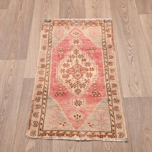 Small Oushak Rug,Bohemian Rug,Wall Hanging Rugs,2x3 Rug,Vintage Mat Rugs,2x3 Bathroom Rugs,Small Rug,Turkish Rug,Turkish Bath Mats,O-1184