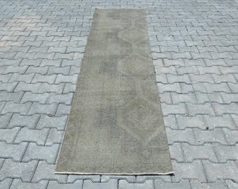 2x10 Rug,Oushak Runner,Turkish Runner,Bohemian Runner Rug,Entry Rug,2x10 Runner Rug,Muted Color Rug,Vintage Runner,Custom Rug,Runner,B-3154