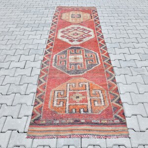 Anatolian Runner Rug,3x10 Runner,Vintage Runner Rug,3x10 Rug,Turkish Runner,Wool Runner Rug,3x10 Vintage Runner,3x10 Oushak Runner,B-2479