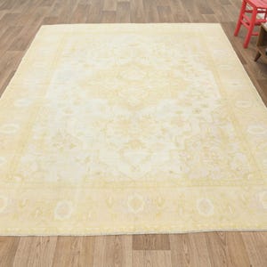 8x10 Rug,8x10 Handmade Rug,8x10 Oushak Rug,8x10 Turkish Rug,Bedroom Rug,Turkish Vintage Rug,Anatolian Rug,8x10 Vintage Rug,Soft Pale,A-1417