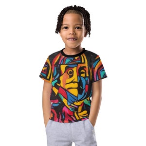 Camiseta infantil Ben Franklin com gola redonda