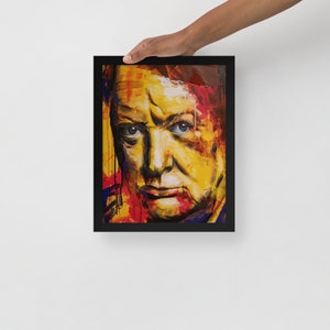 Winston Churchill Framed photo paper poster