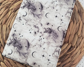 Halloween Moons and Smoke Cover-Adjustable Book Cover-Dust Jacket-Fabric Book Cover-padded book cover-book sleeve-gift for book worm