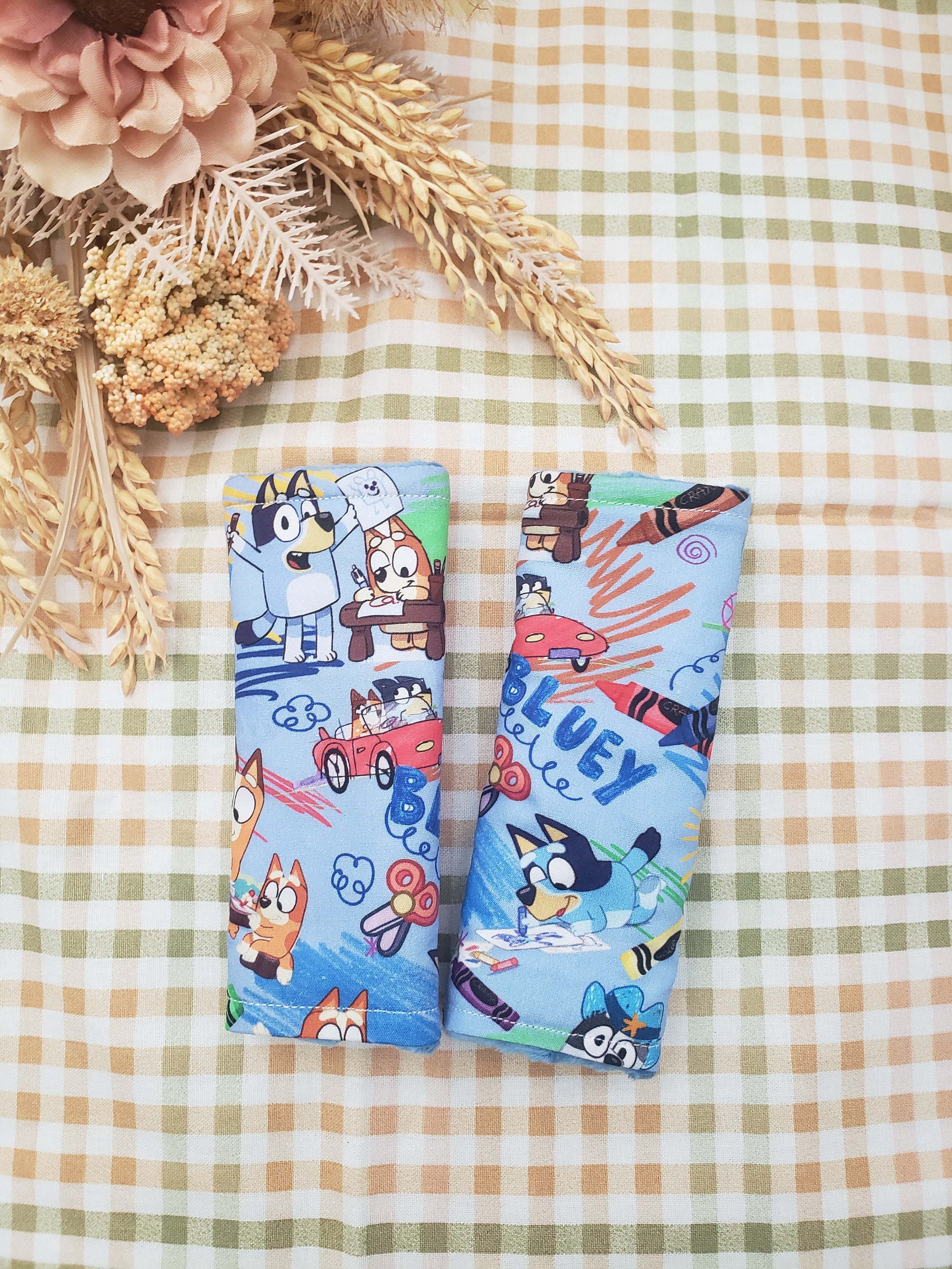 Bluey Baby Car Seat Belt Covers Backpack Straps Covers Car Etsy
