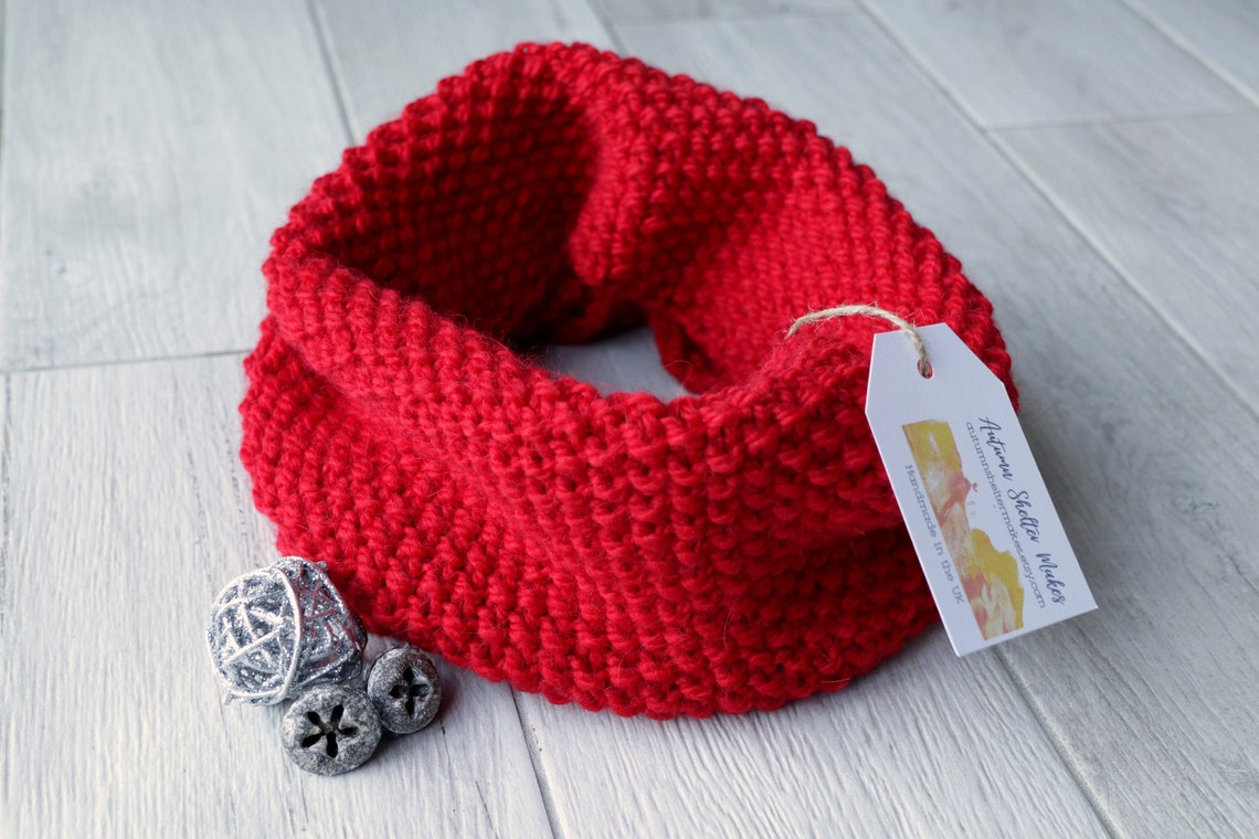 KNIT KIT Spilled Rice Neck Warmer Etsy UK