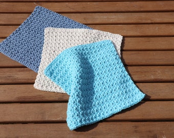 Eco Cotton Reusable Facecloth – Blue Palette