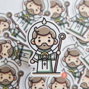 Saint Jude Sticker, Catholic Vinyl Sticker, Laptop Sticker, Die Cut Sticker, Macbook Decal, Christian Sticker, Lettering, St. Jude