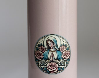 Virgin Mary, 20 Ounce Skinny Tumbler Cup, Metal Tumbler Cup, Stainless steel tumbler, gift for her