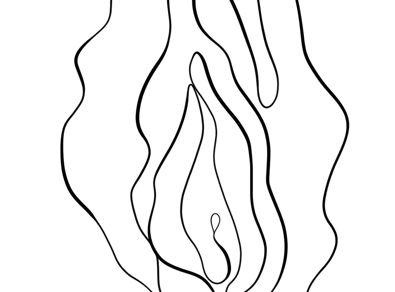 Vagina art Vulva art print Abstract vagina art Feminist poster Etsy