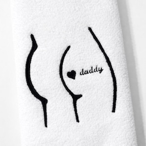 Personalized Embroidered Butt Towel with Name Tattoo