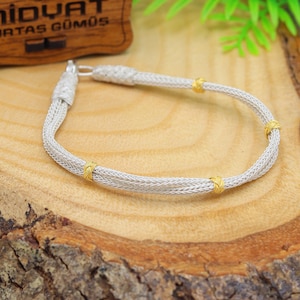1000 Sterling Silver Kazaziye Bracelet 201022318, Handmade Bracelet Jewelry Made of 1000 Sterling Silver