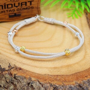 1000 Sterling Silver Kazaziye Bracelet 201022317, Handmade Bracelet Jewelry Made of 1000 Sterling Silver