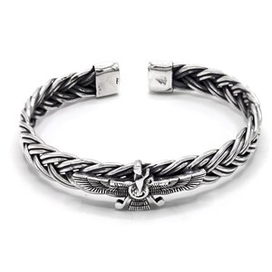 Custom design Ahura Mazda model silver bracelet