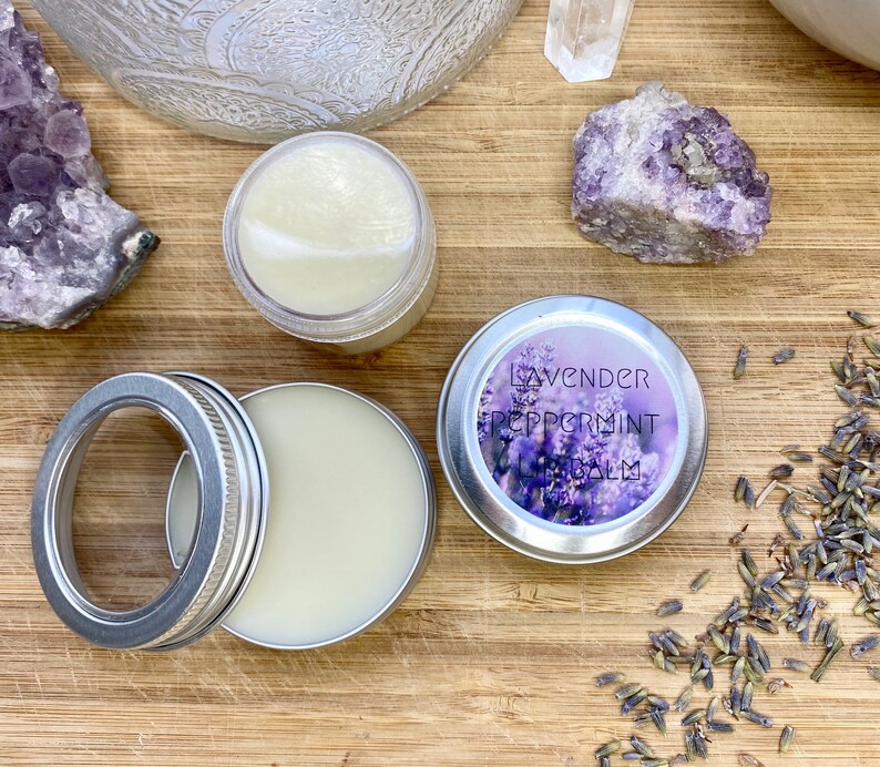 Lavender Peppermint Lip Balm - Healing Organic Wholesale gift Natural Salve I