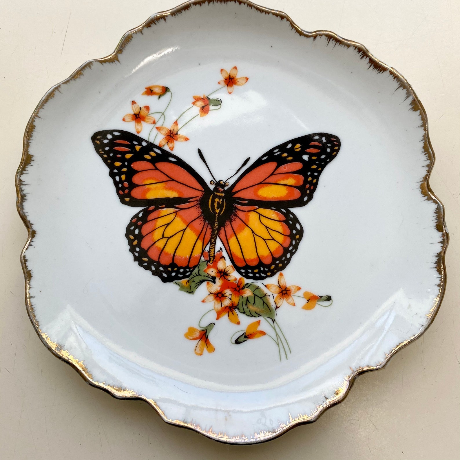 Vintage Monarch Butterfly Plate Wall Hanging ARDCO Etsy