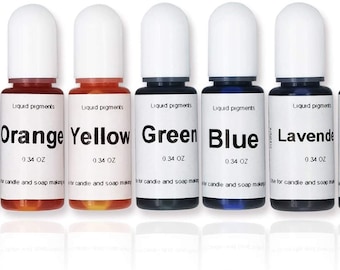 Candle Dye: 7-Color Liquid Colorant Set for Candle & Soap Making