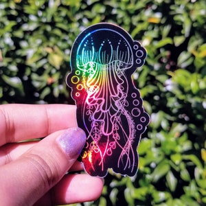 Holographic Jellyfish Sticker