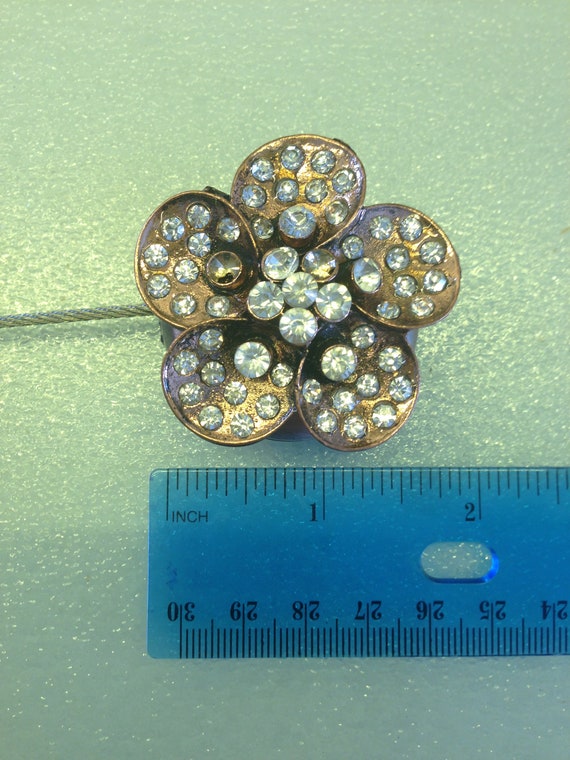 Holdback Rose Gold Flower Rhinestone Rhinestone Curtain