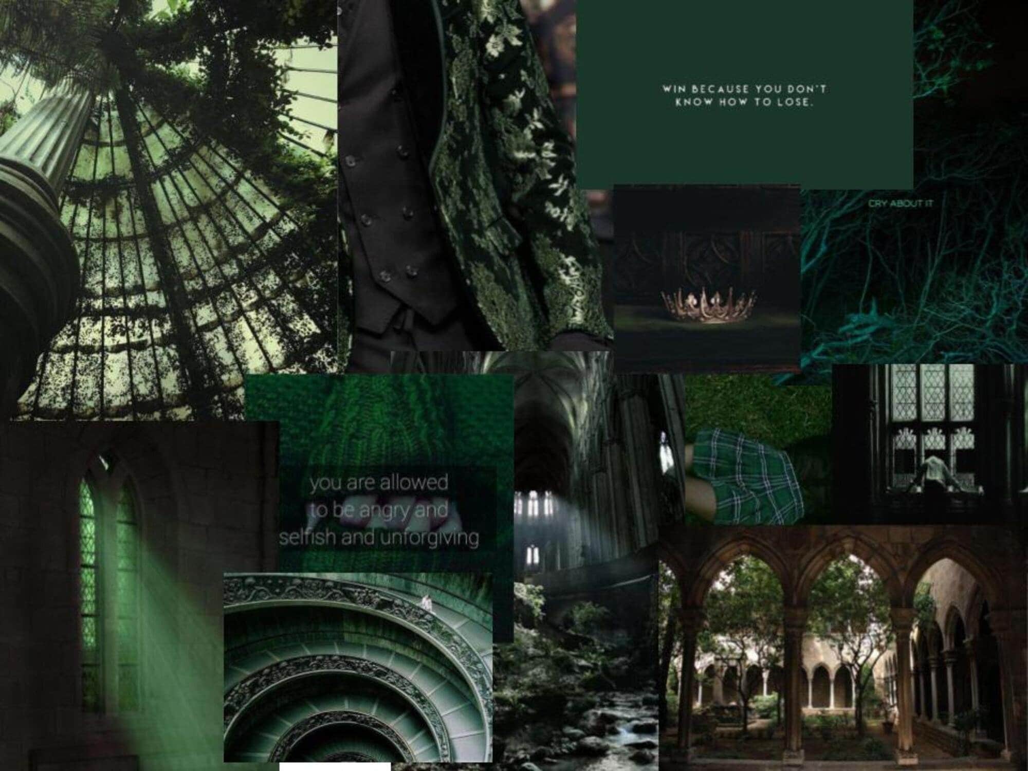 Slytherin Aesthetic Collage Kit Prints | Etsy