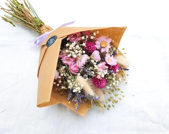 Dried Flower Bouquet Pink, With Clove Flowers, English Lavender