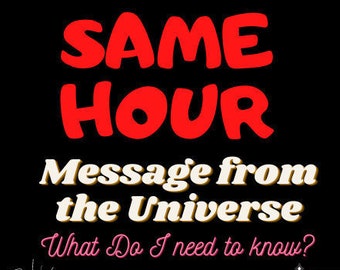 Same Hour Message from the Universe Tarot Oracle Reading What do I need to know? Psychic Love/General/Career Quick Cheap Emergency