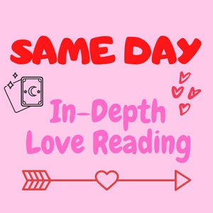 Same Day In-depth Love and Romance Tarot and Oracle Cards Reading Psychic Love Quick Cheap Question Emergency