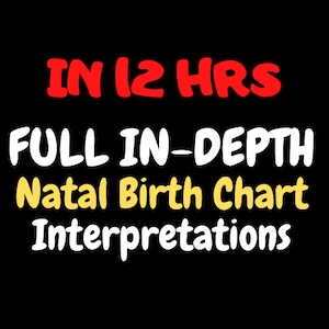 In-Depth Astrology Birth Chart Reading Interpretations Report (Within 12 Hours)