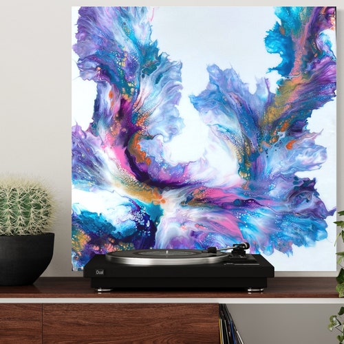 Tranquility 20 x 20 Reiki Infused Acrylic shops Pour Art