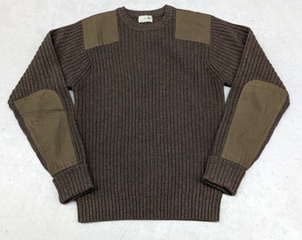 Vintage L.L. Bean mocha cable knit adventure sweater