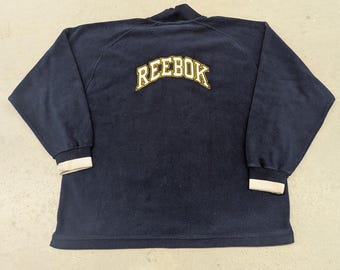 Vintage 90s Reebok spell out fleece sweater