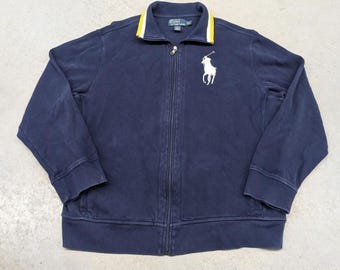 Chaqueta deportiva vintage de algodón azul marino de Polo Ralph Lauren
