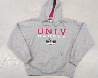 Y2K UNLV Rebels NCAA Gray and Red Hoodie