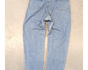 Jeans vintage in denim azzurro chiaro con cerniera Wrangler Boot, fine anni '80