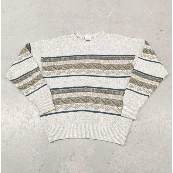 Vintage London Fog Essential Pattern Knit Sweater - Etsy