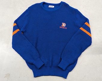 Vintage Denver Broncos blue knit made in USA sweater