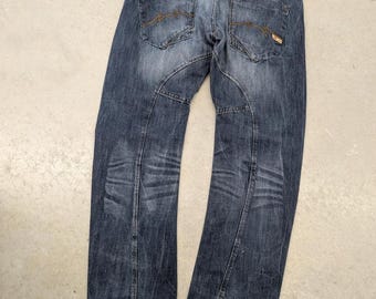 Y2K Parasuco Denim Legend Dark Blue Saddle Cut Jeans