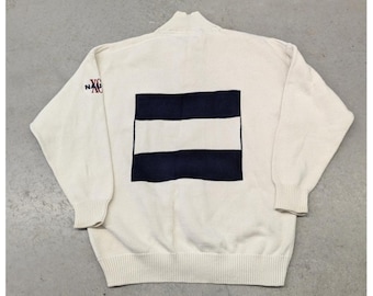 Vintage Nautica Sailing Flag Knit Sweater