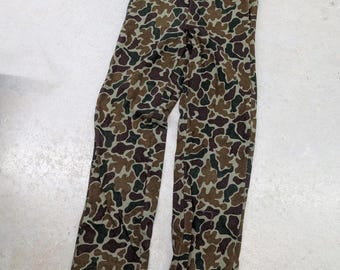 Vintage 90s Woolrich Made in USA Wool Frogskin Camo Pants