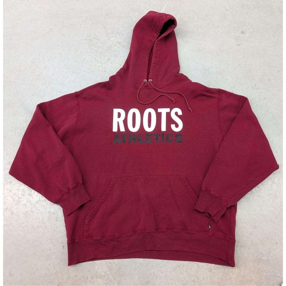 Roots Canada Red Hoodie Roots Canada Hoodie Mens Small Red