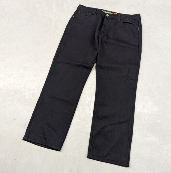 Y2K Miskeen embroidered black denim jeans - image 2