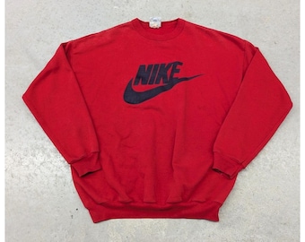 Suéter vintage de cuello redondo con etiqueta rara de Nike, fabricado en Canadá