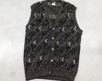 Vintage Ash Creek textured knit sweater vest