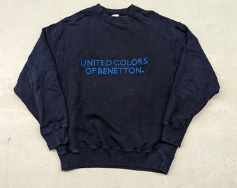 Vintage Pullover von United Colors of Benetton mit Rundhalsausschnitt
