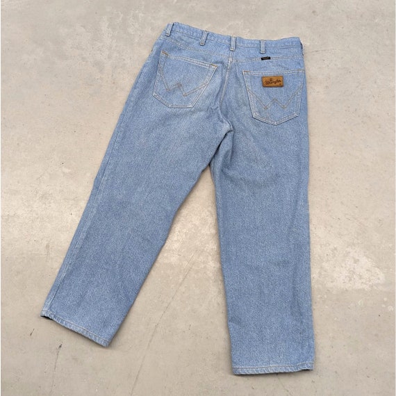 Vintage 80s Wrangler Blue Bell Light Blue Denim J… - image 1