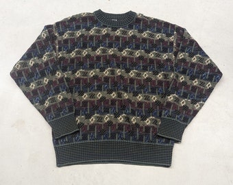 Vintage Early 90s TSR USA textured 3d knit sweater